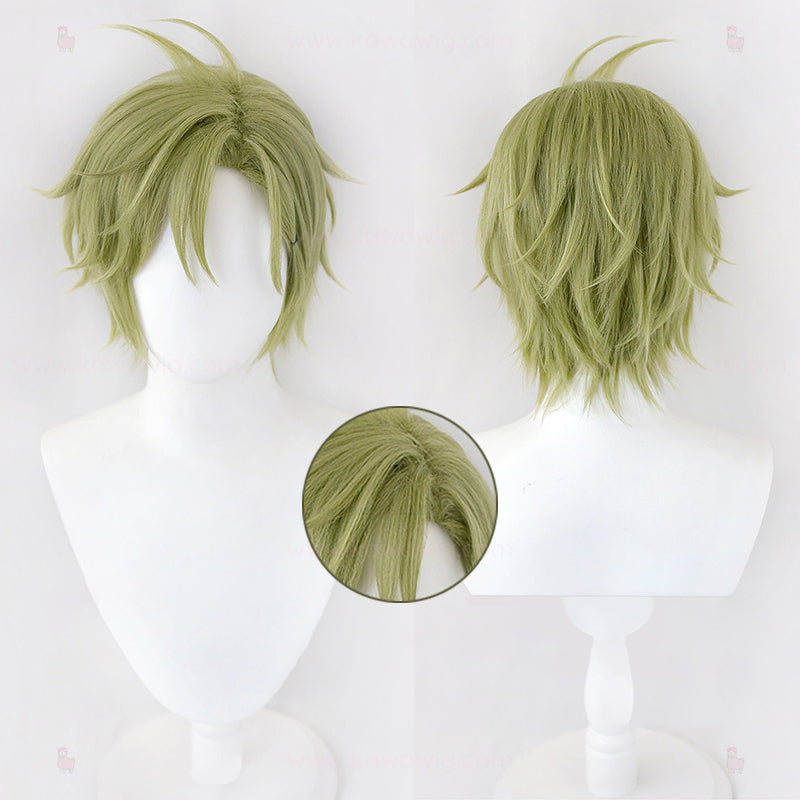 Spicy Short Collection - Carnival Friendly Priest Green Wig