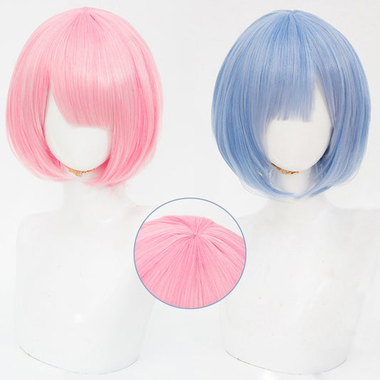 Spicy Short Collection - Double Maid Pink & Blue Wig