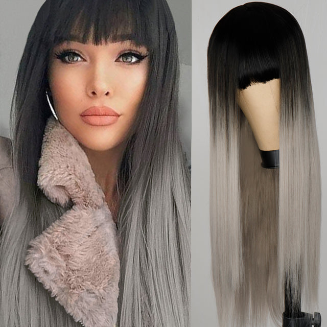 B-B Collection - Dark & Grey Galaxy Wig