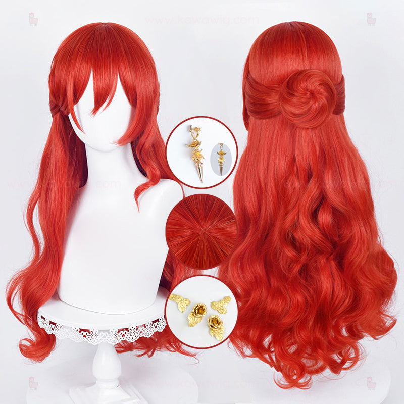 B-B Collection - Fire Red Adventurous Scientist Wig