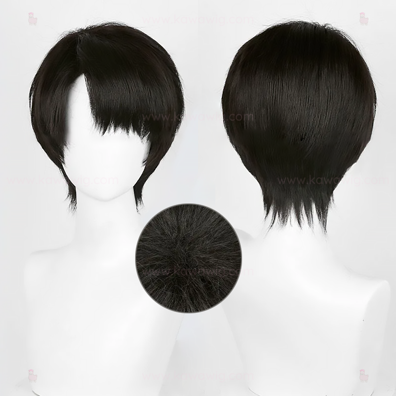 Spicy Short Collection - Captain Levi Brown Black Wig