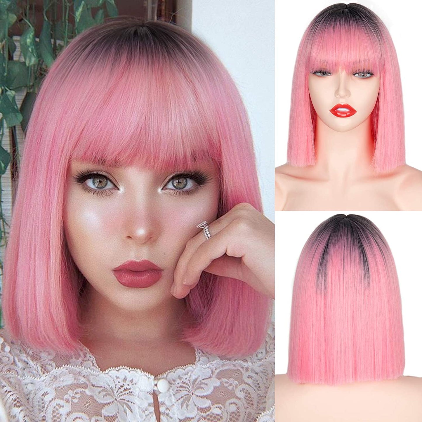 Spicy Short Collection - Ombre Bubble Gum Pink Wig