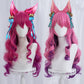 Double Trouble Collection - Blossom Pink Purple Kitty Wig