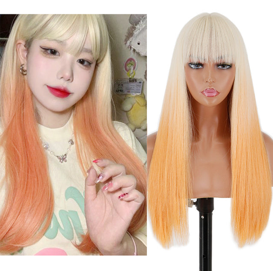 B-B Collection - Blond to Foxy Orange Wig